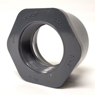 New Spears 838-338 Schedule 80 PVC Reducing Bushing 3" Spigot To 2" FNPT