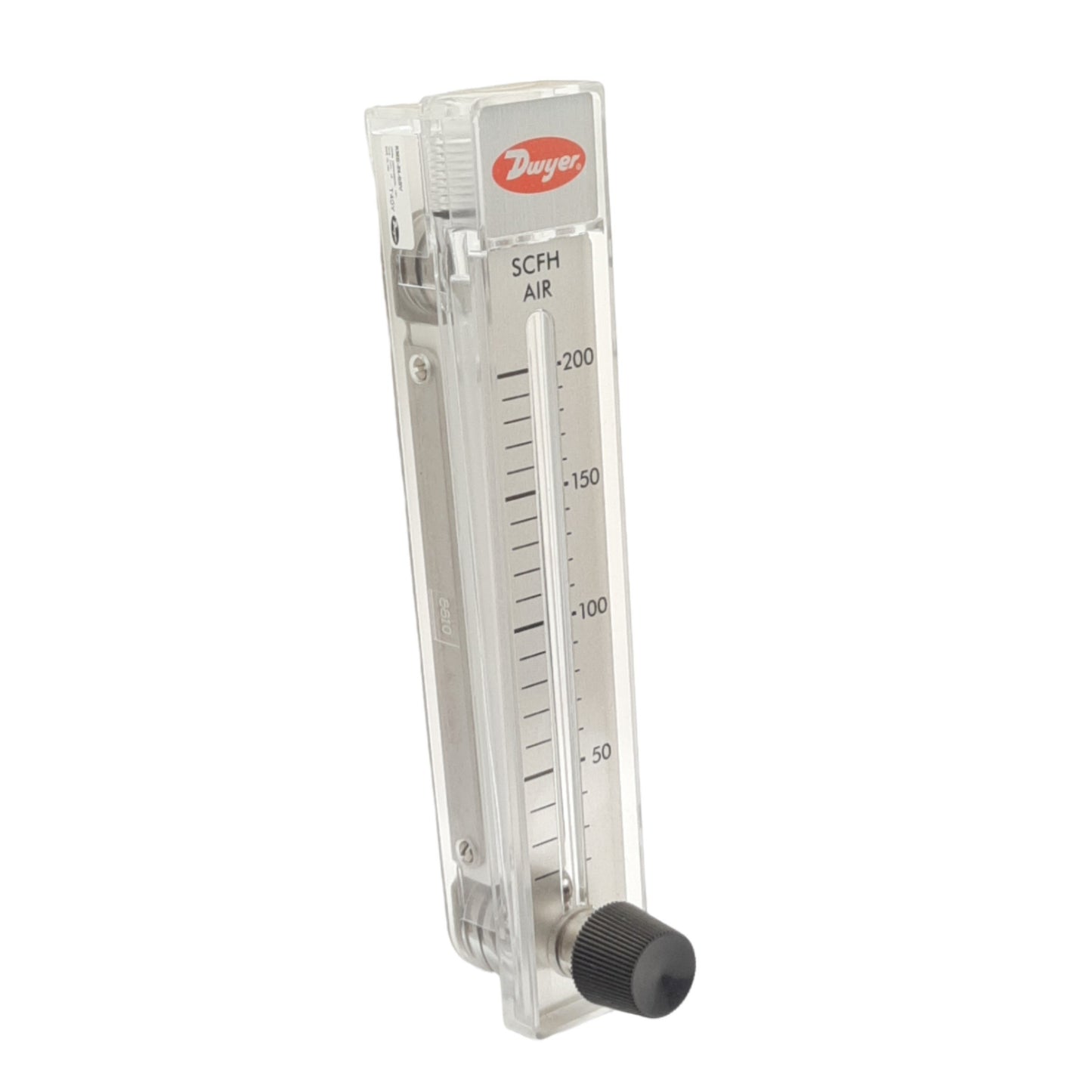 Used Dwyer RMB-54-SSV Rate Master Air Flow Meter 5", 20-200SCFH, SS Valve, 1/4" NPT