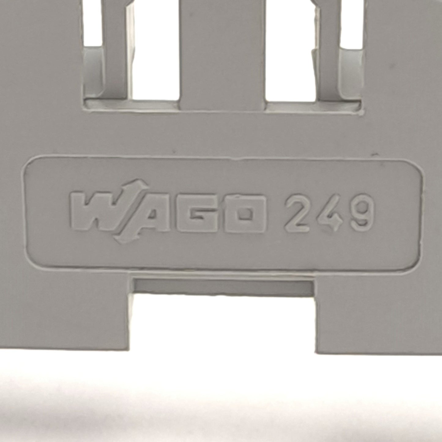 Used Lot of 25 Wago 249-116 Terminal End Block Screwless Stop, 6mm x 45mm x 28.2mm