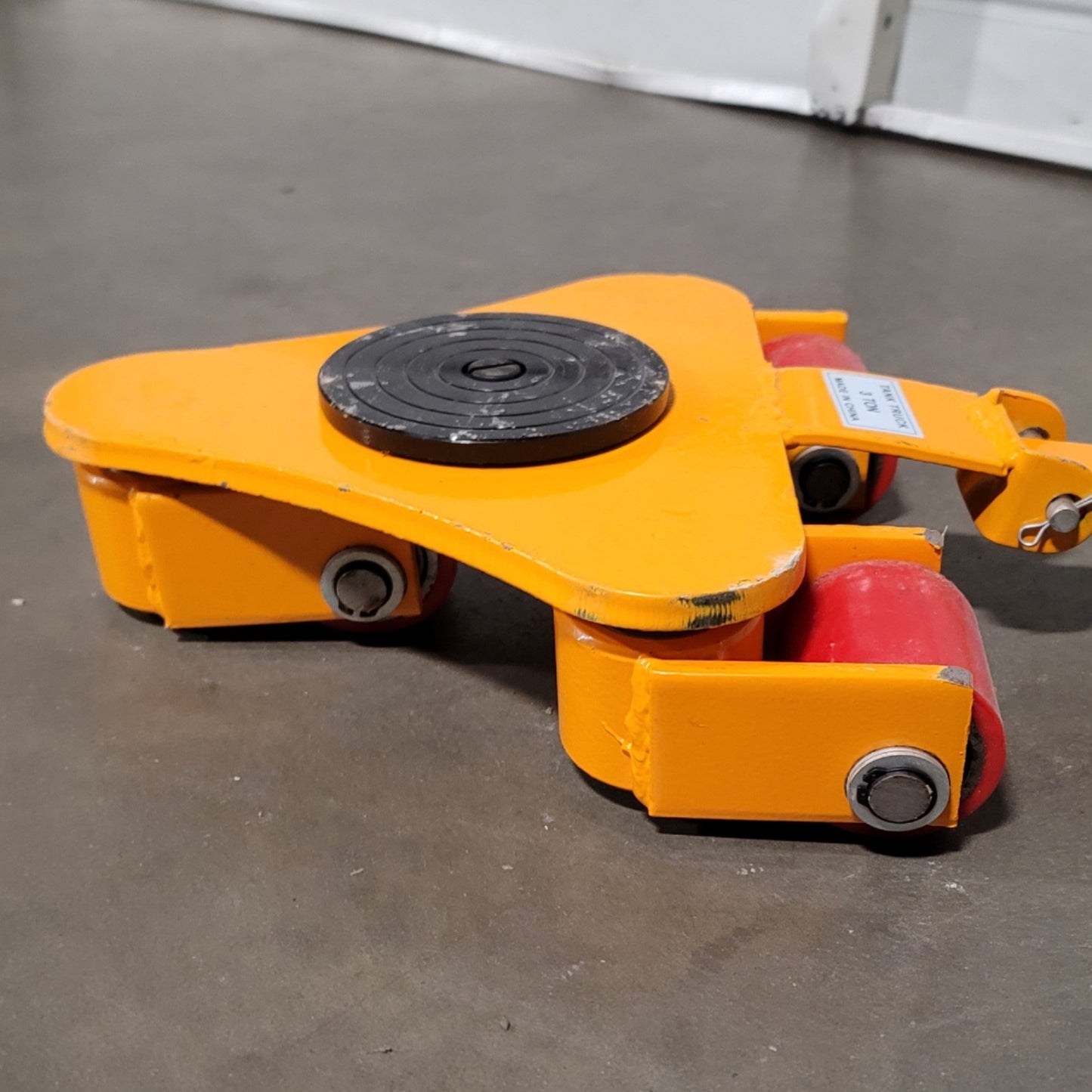 Used Heavy Duty 3-Ton 3-Wheel Rotating Machine Moving Rigging Truck Dolly 6000lbs Cap