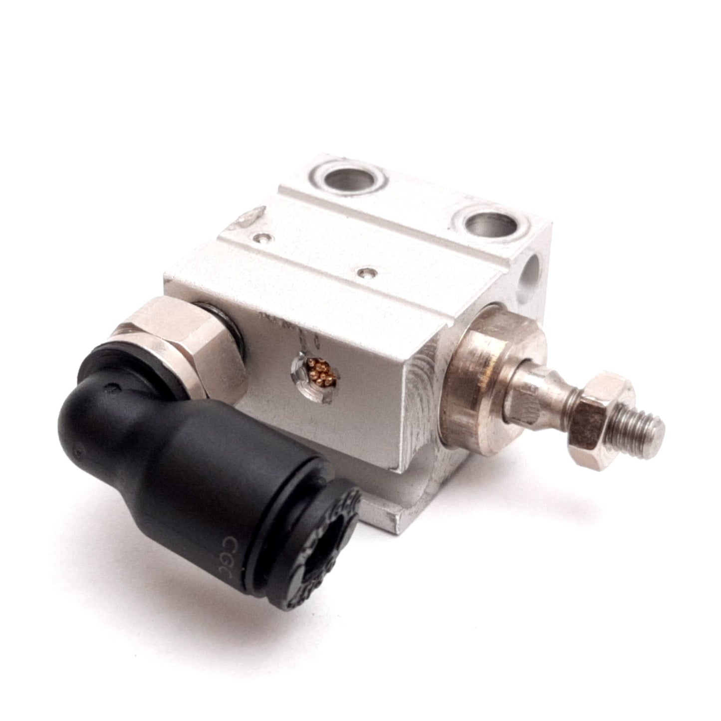 Used SMC CUJB6-4SM Mini Free Mount Cylinder, Single Acting, Bore: 6mm, Stroke: 4mm