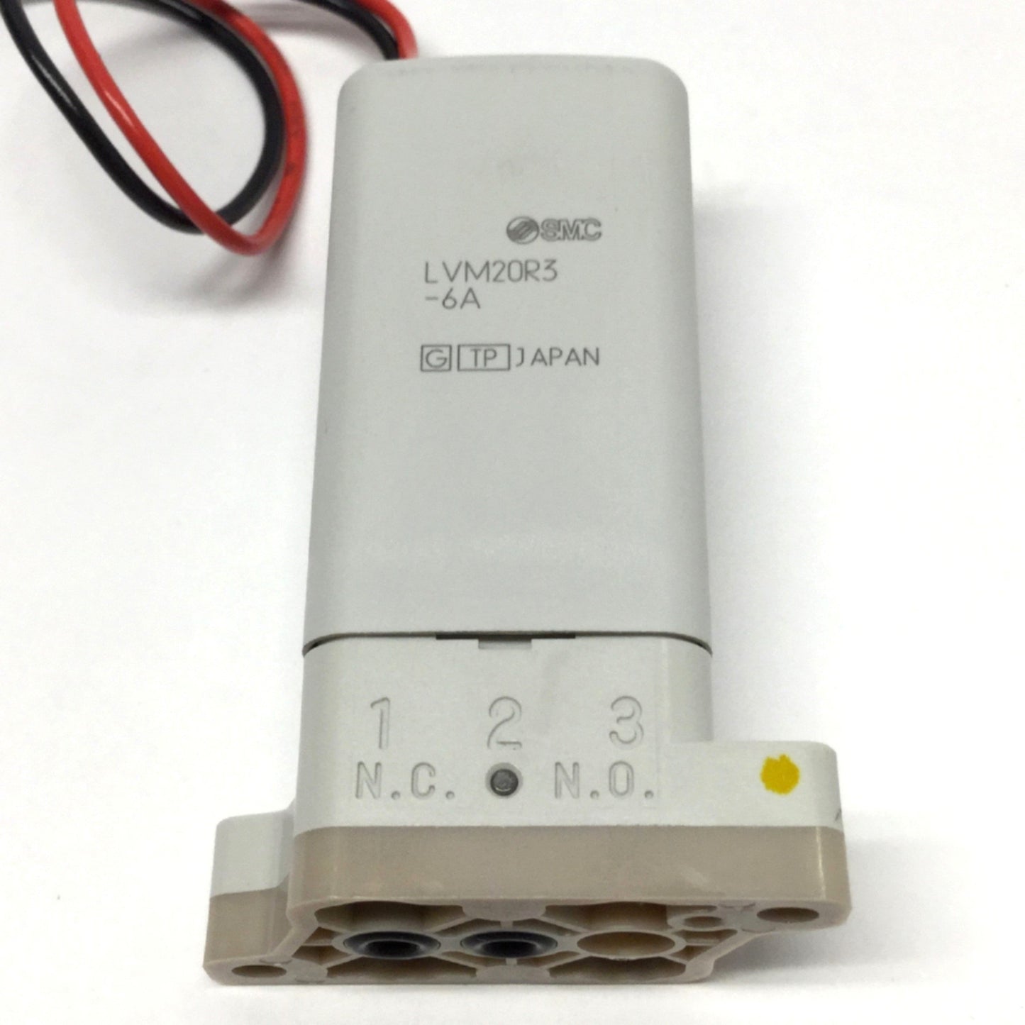 Used SMC LVM20R3-6A Chemical Solenoid Valve, Base Mount, 2-Port NC, 12VDC Coil
