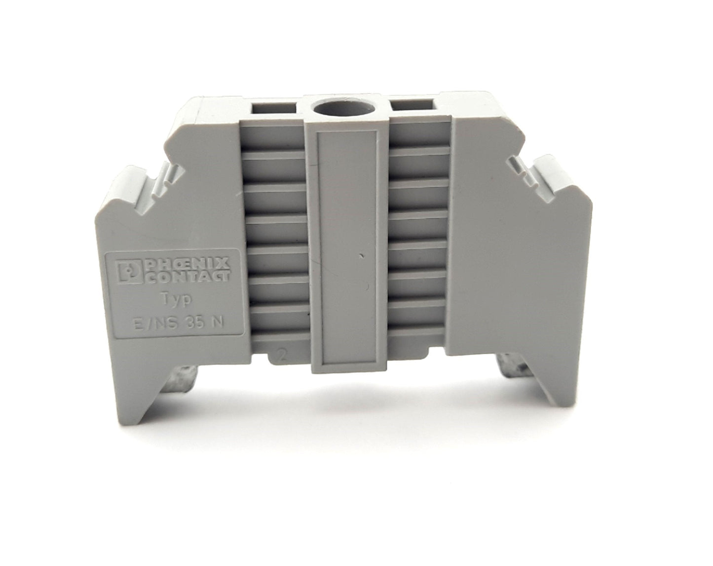 Used Lot of 15 Phoenix Contact Type E/NS 35 N Terminal End Clamps, DIN Rail Mount