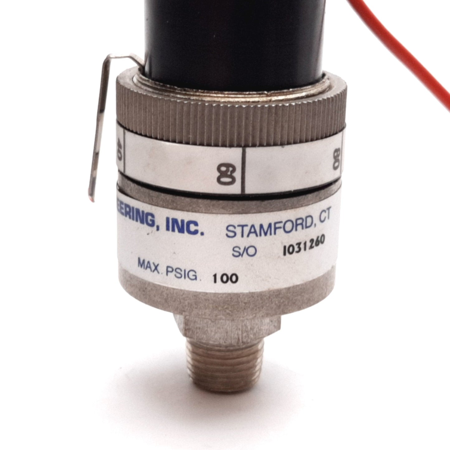 Used Omega PSW-523 Adjustable Pressure Switch N/C, N/O SS 100PSI Max 1A@115V 1/8" NPT