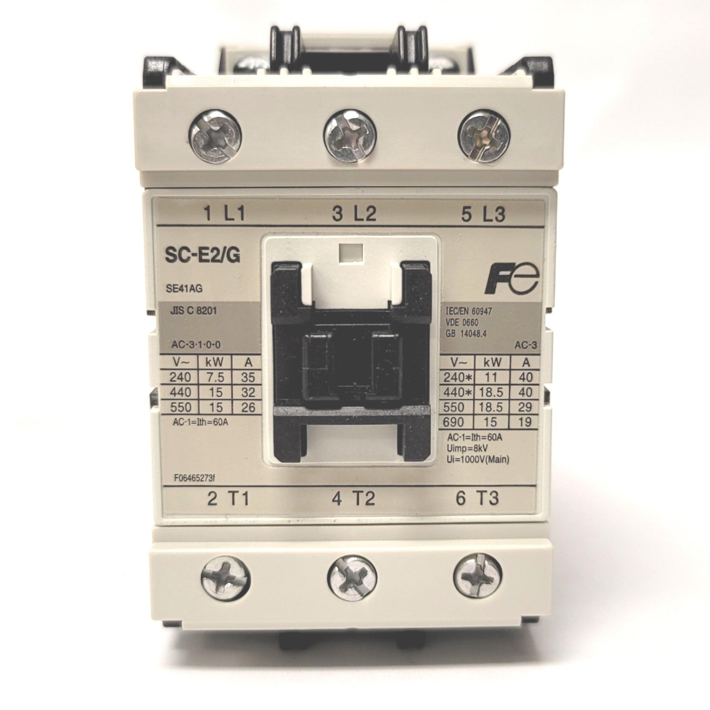 New Fuji Electric SC-E2/G SE41AG-E IEC Contactor 24VDC Coil 3-Pole 40A 30HP@600VAC