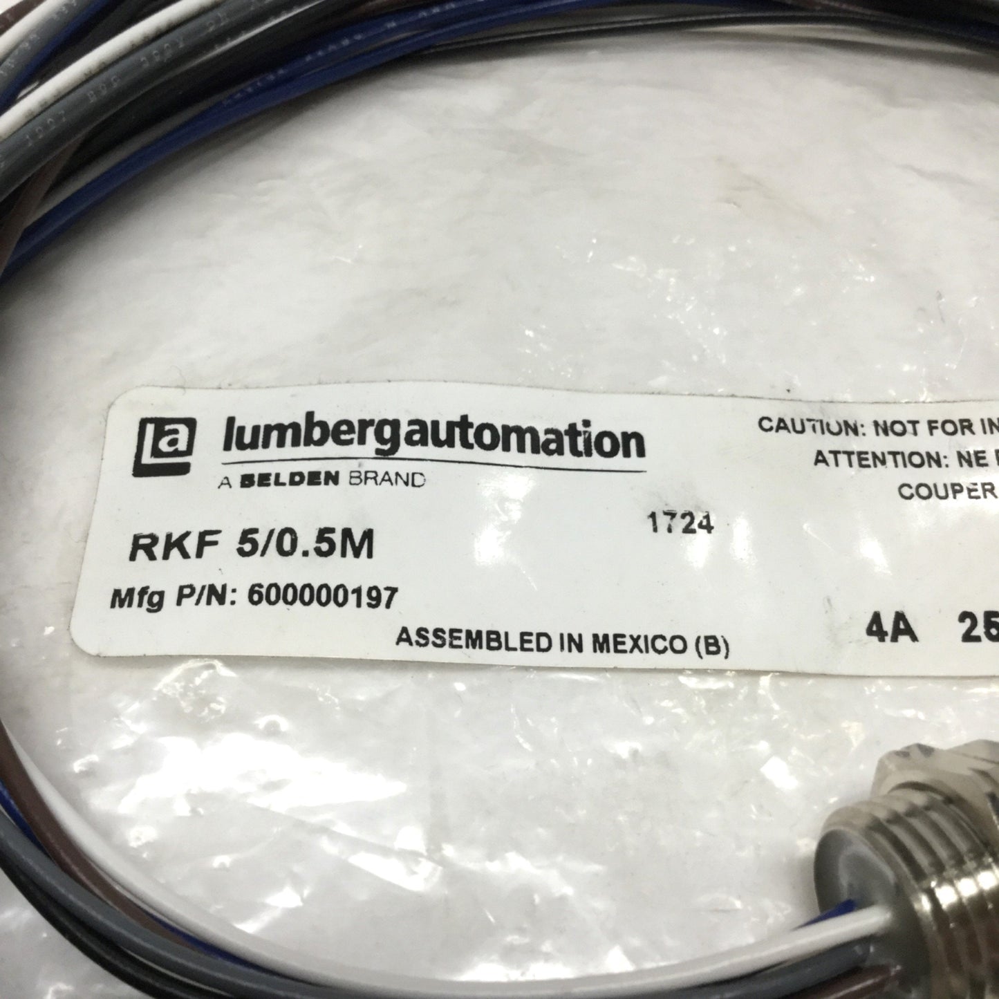 New Lot of 7 Lumberg RKF 5/0.5M Panel Mount Connector Female, M12 5-Pin, 4A 250V