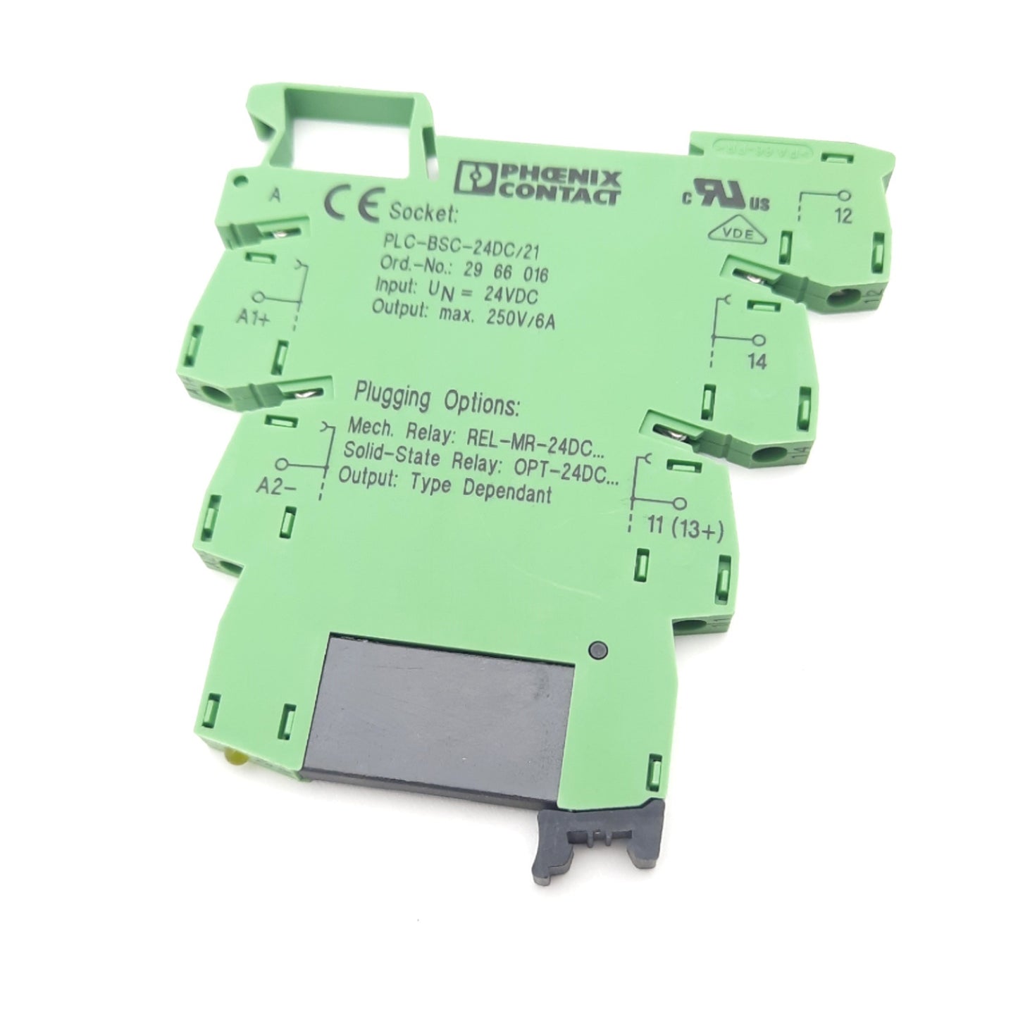 Used Phoenix Contact 2966595 Solid-State Relay With PLC-BSC-24DC/21 Socket