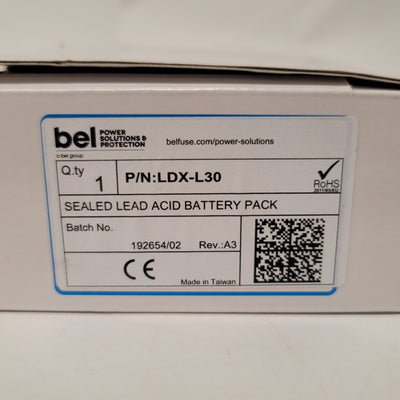 New Bel Power Solutions LDX-L30 Sealed Lead Acid Battery Pack Dual Voltage, 12/24VDC