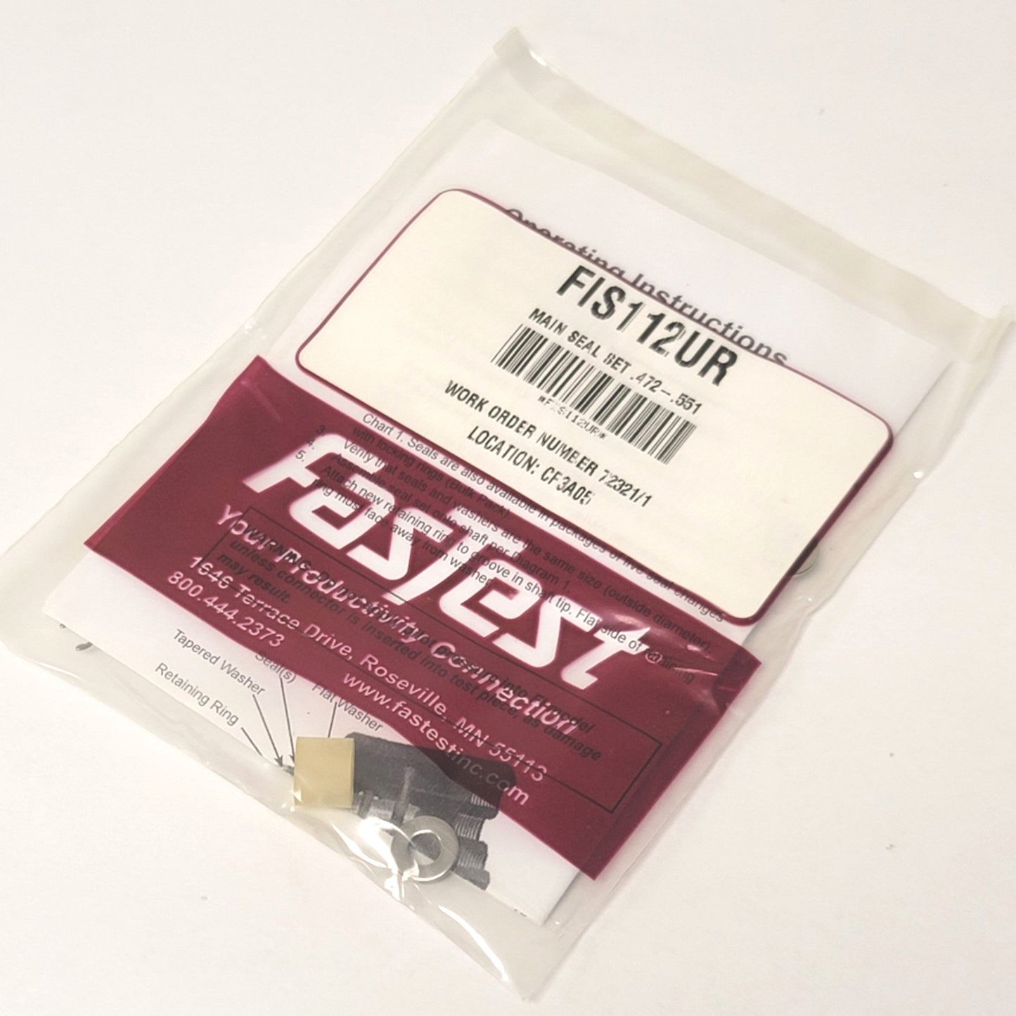 New FasTest FIS112UR Urethane Main Seal Set 0.472" To 0.551"