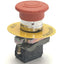 Used Red Emergency Stop Push Button Switch with Two ZBE-102 Contact Blocks, 120v, 6A