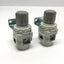 Used Lot of 2 SMC AR30K-N03-Z-B Regulator w/ Backflow Function, 7-125psi, 3/8" NPT