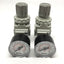 New – Open box Lot of 2 SMC AR20K-N02-RZ-B Pressure Regulators w/Backflow, 7-125psi, 1/4" NPT