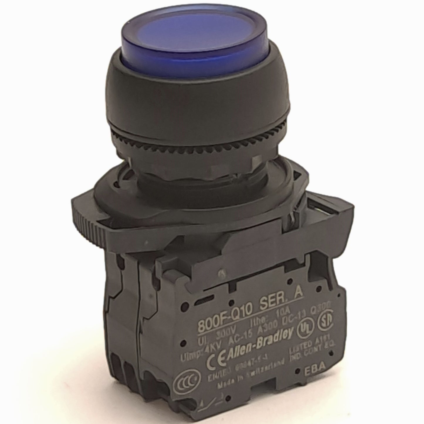 Used Allen Bradley 800FP-LE6 Illuminated Blue Pushbutton, w/ N.O. Contact, 22mm