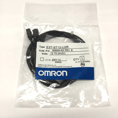 New Omron E3T-ST12-U2R Through-Beam Photoelectric Sensor, 1m, 12-24VDC, NPN Dark-On