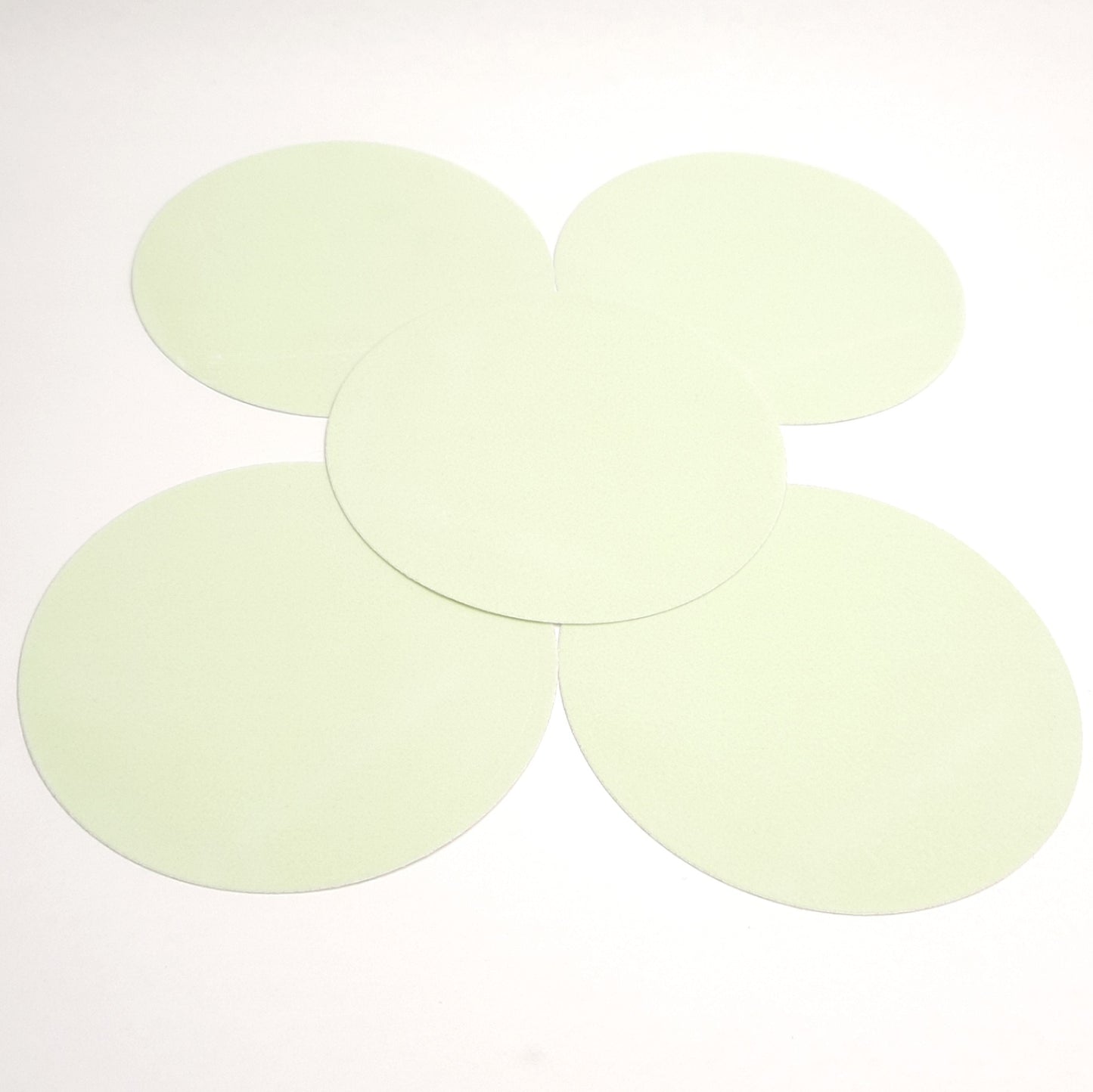New Lot of 5 3M 298X Polishing Film Disc Grade: 1MIC, 5" Diameter, Light Green