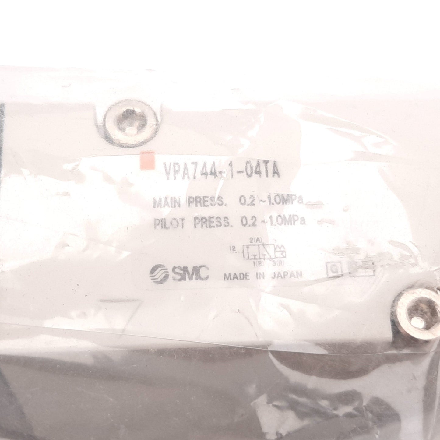 New SMC VPA744-1-04TA Pilot Valve, 2-Position 3-Port, 0.2-1.0MPa, Ports: 1/2" NPT