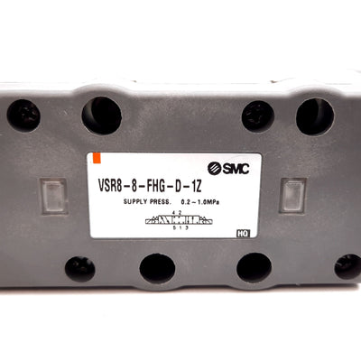 New SMC VSR8-8-FHG-D-1Z Solenoid Valve, 3-Position 5-Port, 80-120VAC, 0.2-1.0MPa