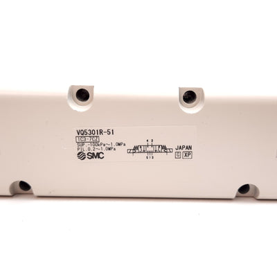 New SMC VQ5301R-51 Solenoid Valve, 3-Position 5-Port, 24VDC, -100kPa to 1.0MPa