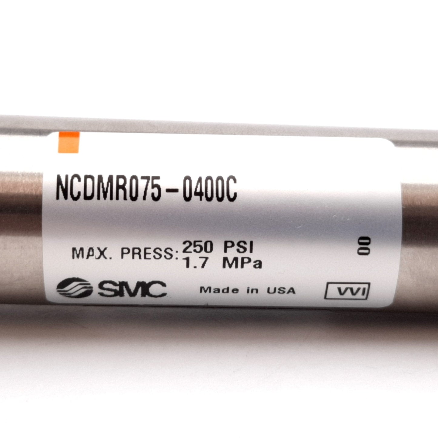 New SMC NCDMR075-0400C Pneumatic Cylinder, Bore: 3/4", Stroke: 4", 250psi, 1/8" NPT