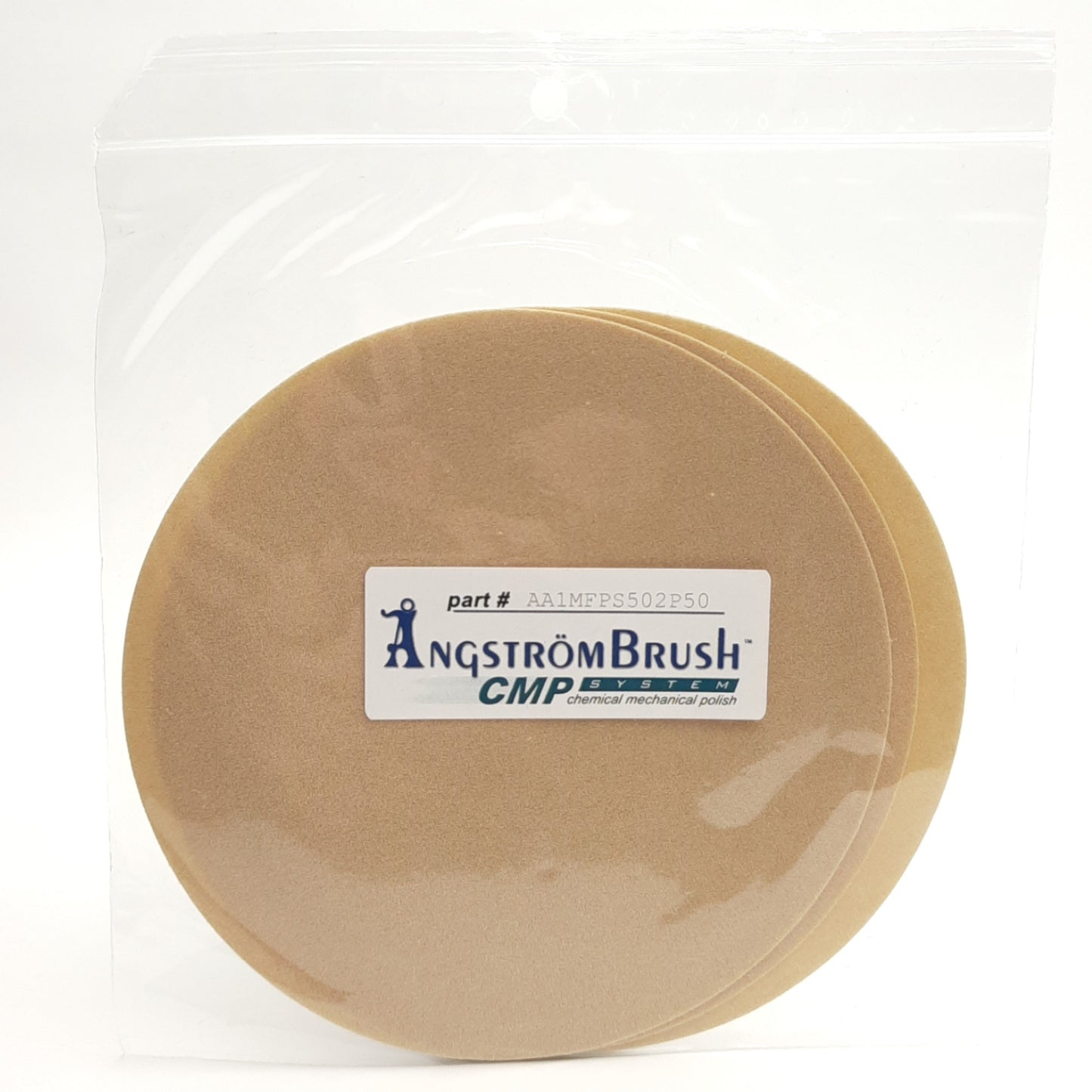 New – Open box Lot of 3 Angstrom AA1MFPS502P50 Lapping Disc Grade: 1µm, 5" Diameter, PSA Backed