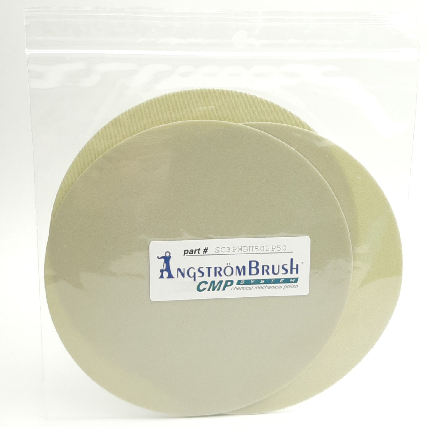 New – Open box Lot of 3 Angstrom SC3PWBH502P50 Lapping Disc Grade: 3µm, 5" Diameter, PSA Backed