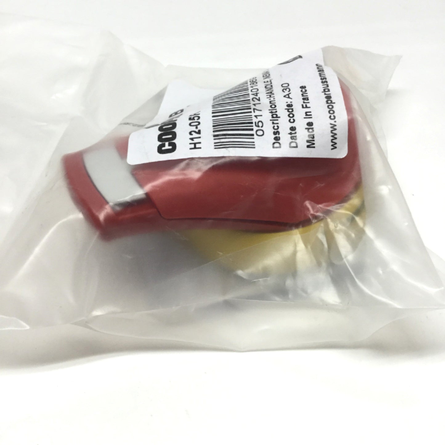 New – Open box Cooper Bussmann H12-05R Padlockable Disconnect Switch Pistol Handle Operator Red