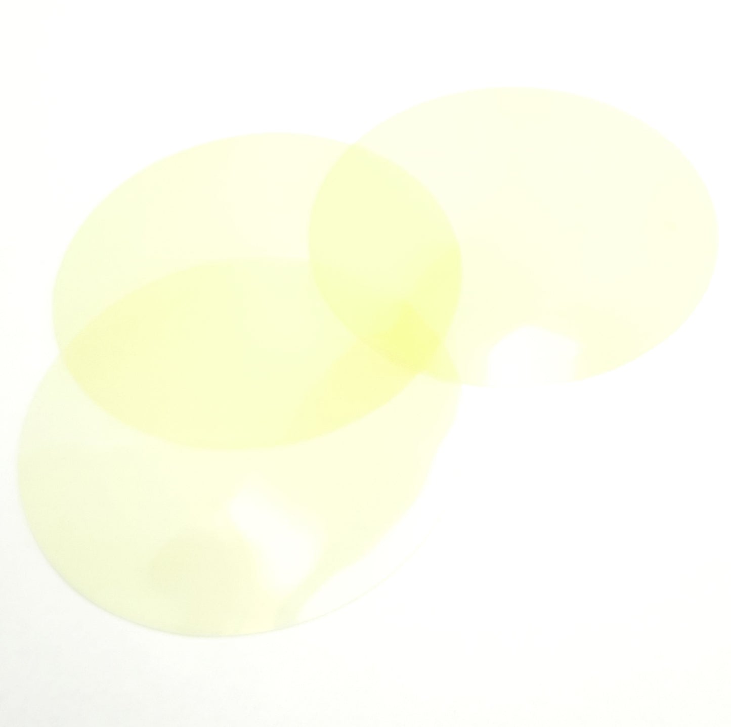 Used Lot of 3 Angstrom ALG15XY503N100 Final Polish Film, Grade: Gold1/Yellow, 5" Dia