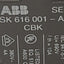 Used ABB SK 616 001-A, SK616 001-B Contact Blocks w/ Push & Twist E-Stop Button, 380V