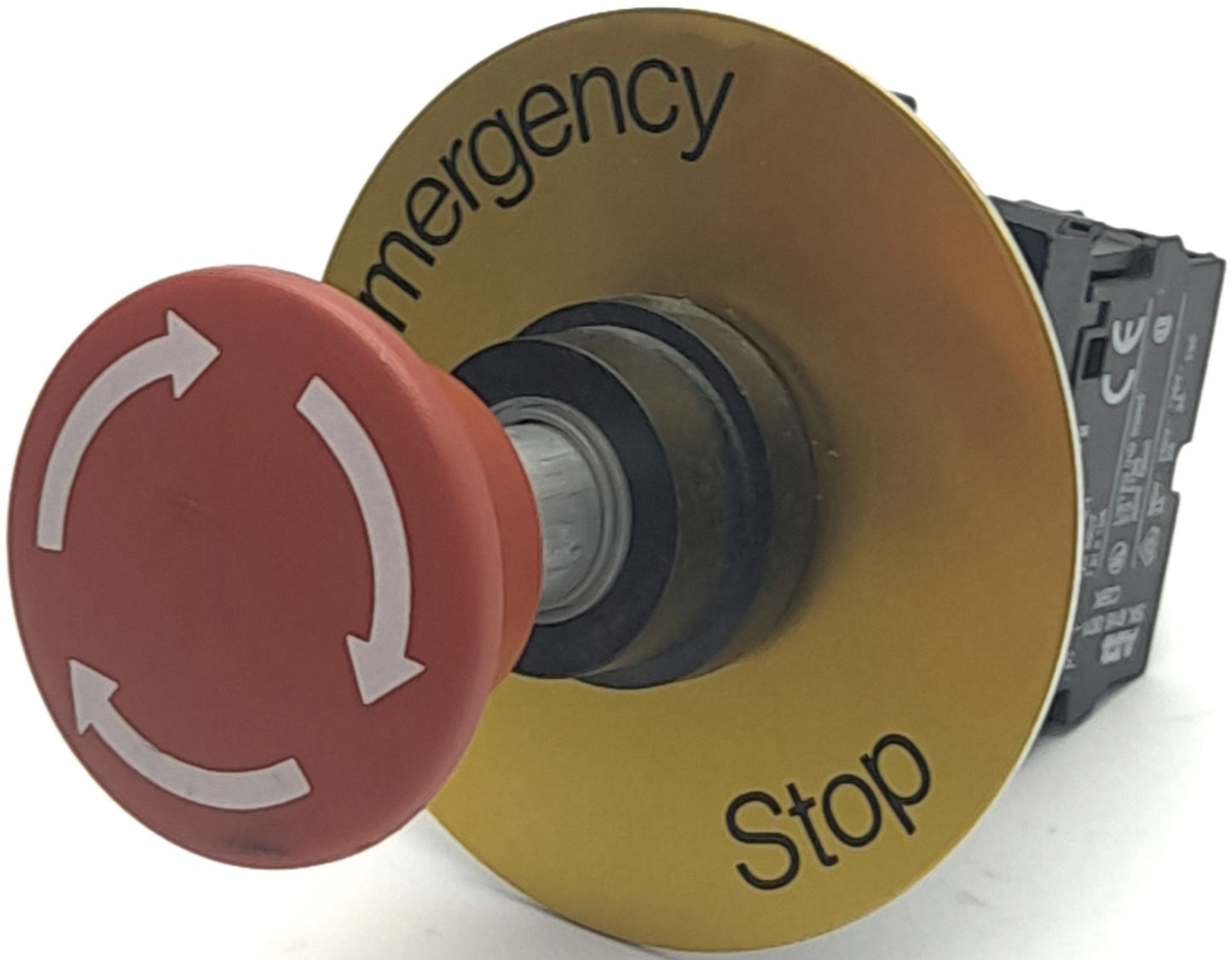 Used ABB SK 616 001-A, SK616 001-B Contact Blocks w/ Push & Twist E-Stop Button, 380V