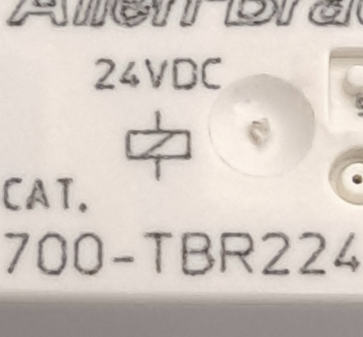 Used Allen Bradley 700-TBR224, 700-HLT22 Relay In Socket, DPDT, 24VDC Coil, 10A 24VDC