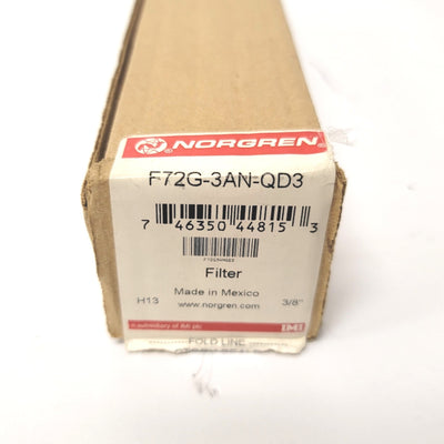 New Norgren F72G-3AN-QD3 General Purpose Pneumatic Filter 3/8"NPT, 40μm, 55CFM