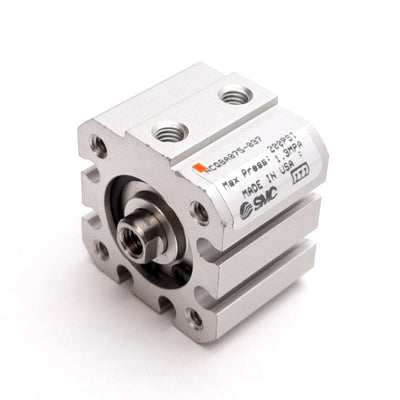 New SMC NCQ8A075-037 Compact Cylinder, Bore: 3/4", Stroke: 3/8", 200psi, 10-32