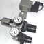Used SMC NAW3000-N02 Filter, NAV3000-N03-5D Valve, NAR2000-N02 Regulator, 24VDC