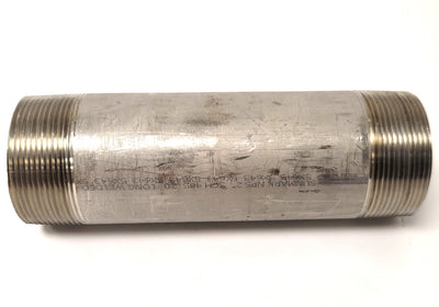 New 4830K202 Stainless Steel Pipe Nipple, 2"NPT, 7" Long, 304/304L