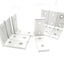 Used Lot of 7 80/20 4301 Aluminum Extrusion Tall Inside Corner Bracket 15 Series
