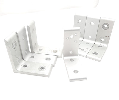 Used Lot of 7 80/20 4301 Aluminum Extrusion Tall Inside Corner Bracket 15 Series