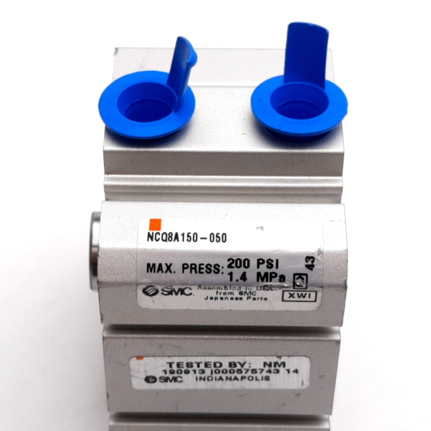 New SMC NCQ8A150-050 Compact Cylinder, Bore: 1.5", Stroke: 0.5", 200psi, 1/8" NPT