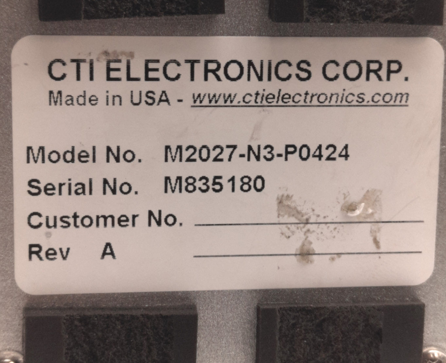 Used CTI Electronics M2027-N3-P0424 iLab Imaging Joystick Controller & 30Ft Cable