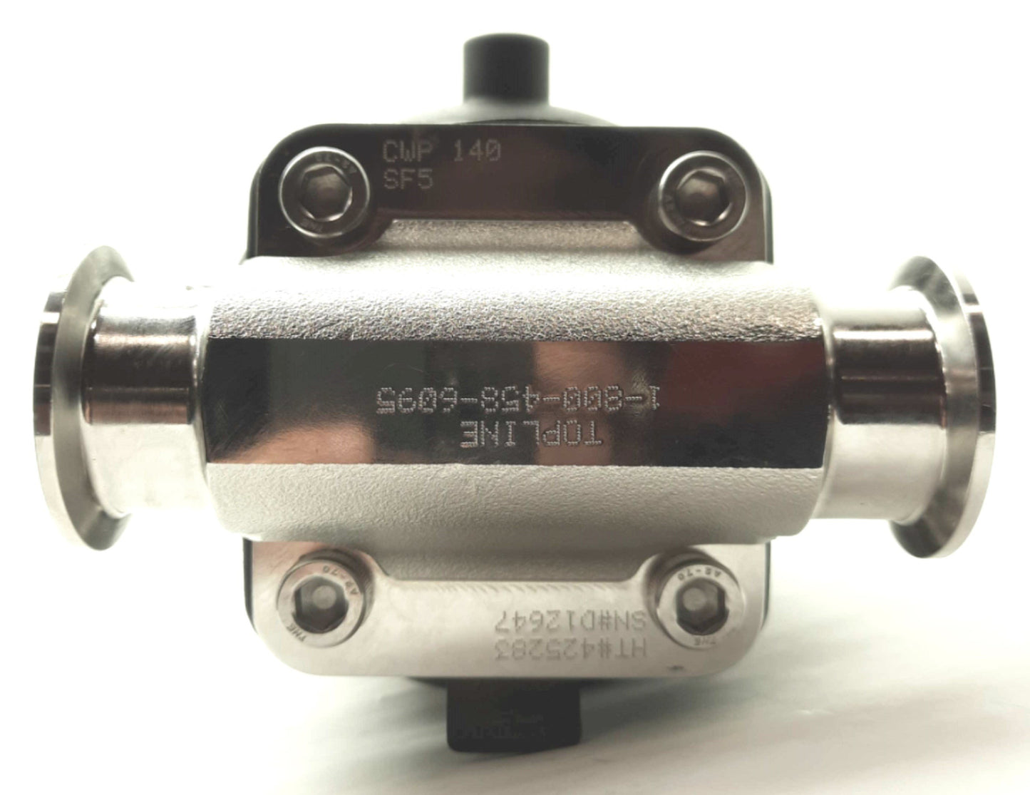 Used Steel & O'Brien 84L4512E15 Air Piloted 2-Way Diaphragm Valve 1½" Tri-Clamp 316L
