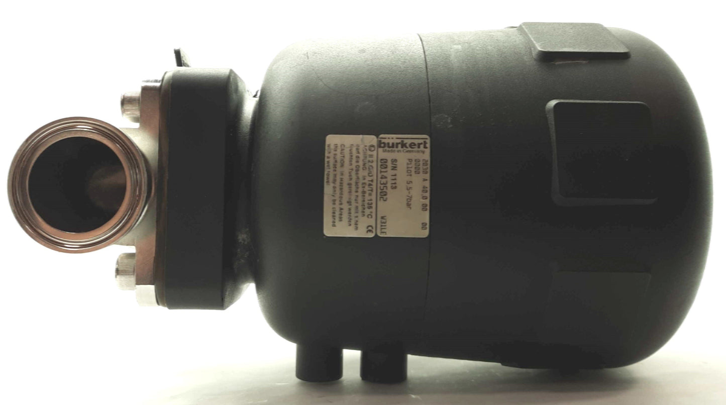 Used Steel & O'Brien 84L4512E15 Air Piloted 2-Way Diaphragm Valve 1½" Tri-Clamp 316L