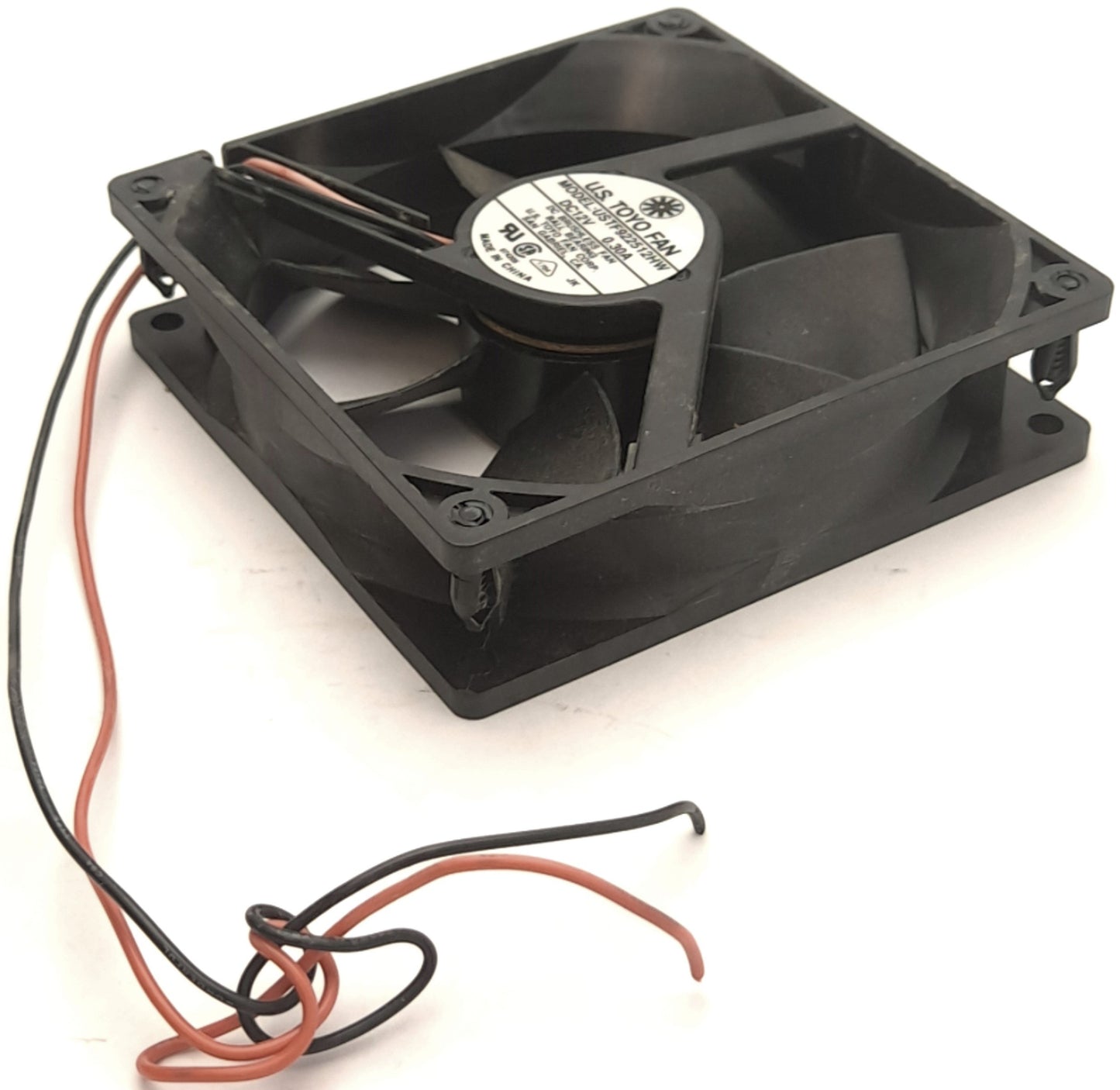 Used Lot of 3 US Toyo Fan USTF922512HW Brushless DC Fan, 12VDC, 0.3A, 2850RPM, 2W