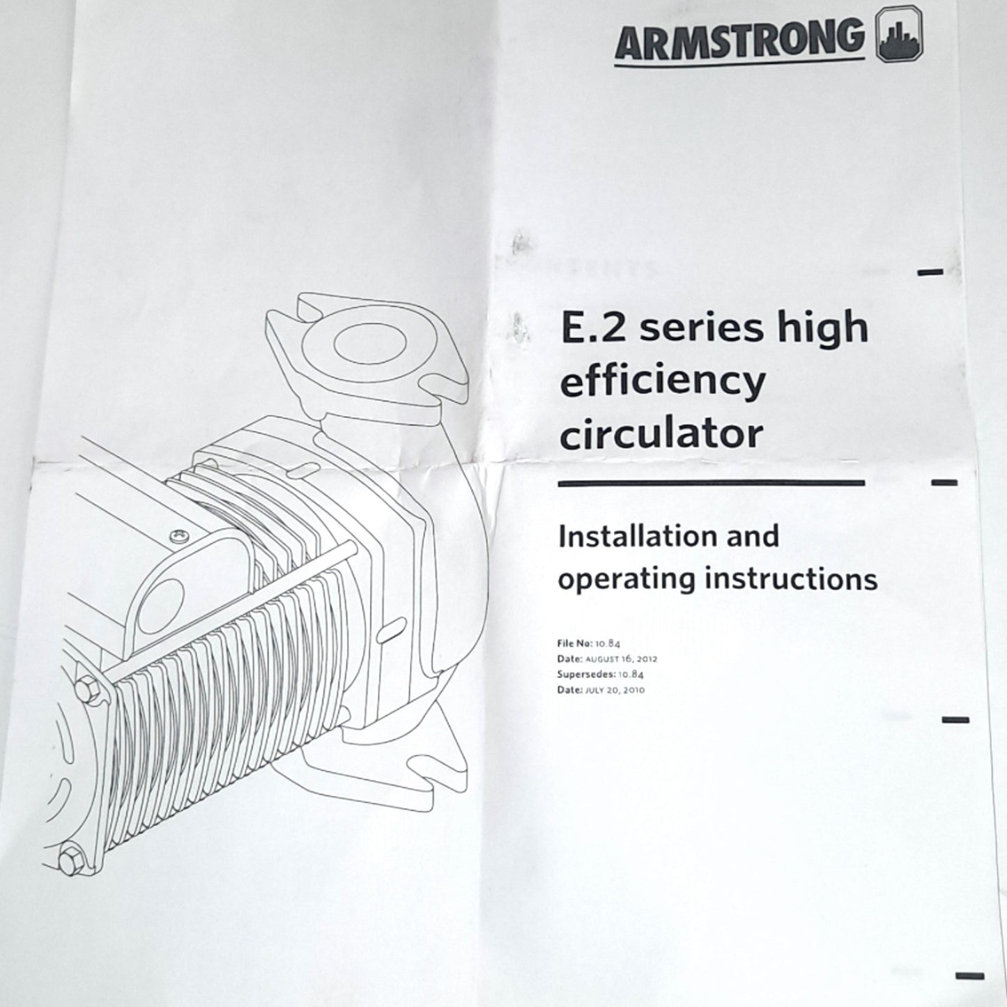 Used Armstrong 114109-958 E8.2B Bronze Circulating Pump, 150psi/10bar Max, 3250RPM