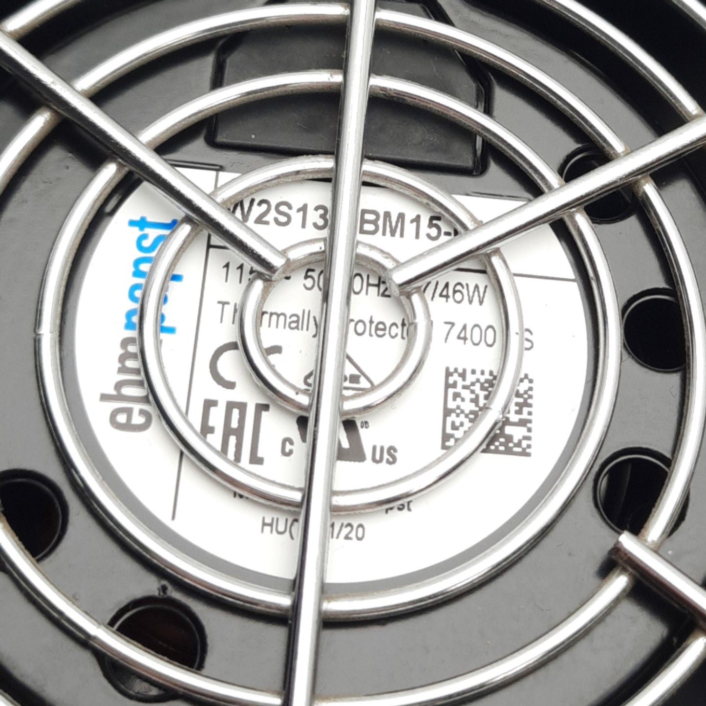 Used EBM Papst W2S130-BM15-0 Axial Fan 150mm x 55mm, 115V AC 46W, 250 CFM, 3050 RPM