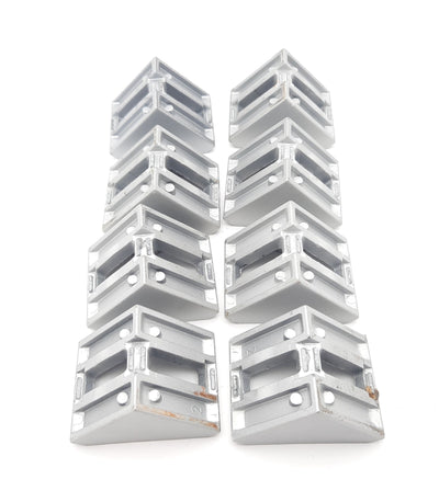 Used Lot of 8 80/20 14074 39mm Slotted Inside Corner Bracket Series 40, 90°