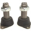 Used Lot of 2 1" Thread Vibration Damping Mounts, 130lbs, 40A Hardness, 2-Bolt Mount