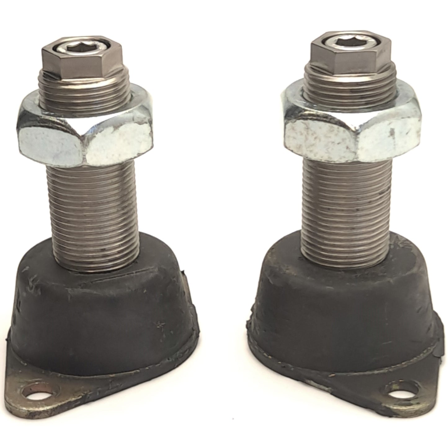 Used Lot of 2 1" Thread Vibration Damping Mounts, 130lbs, 40A Hardness, 2-Bolt Mount