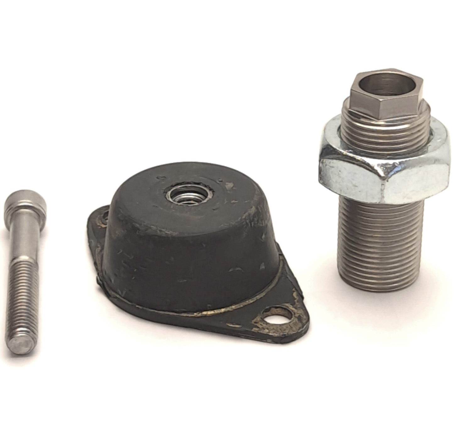 Used Lot of 2 1" Thread Vibration Damping Mounts, 130lbs, 40A Hardness, 2-Bolt Mount