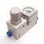 New SMC ARM10F4-08G-7Z Compact Manifold Regulator, Supply: 145psi, Set: 7-50psi