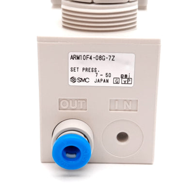 New SMC ARM10F4-06G-7Z Compact Manifold Regulator, Supply: 145psi, Set: 7-50psi