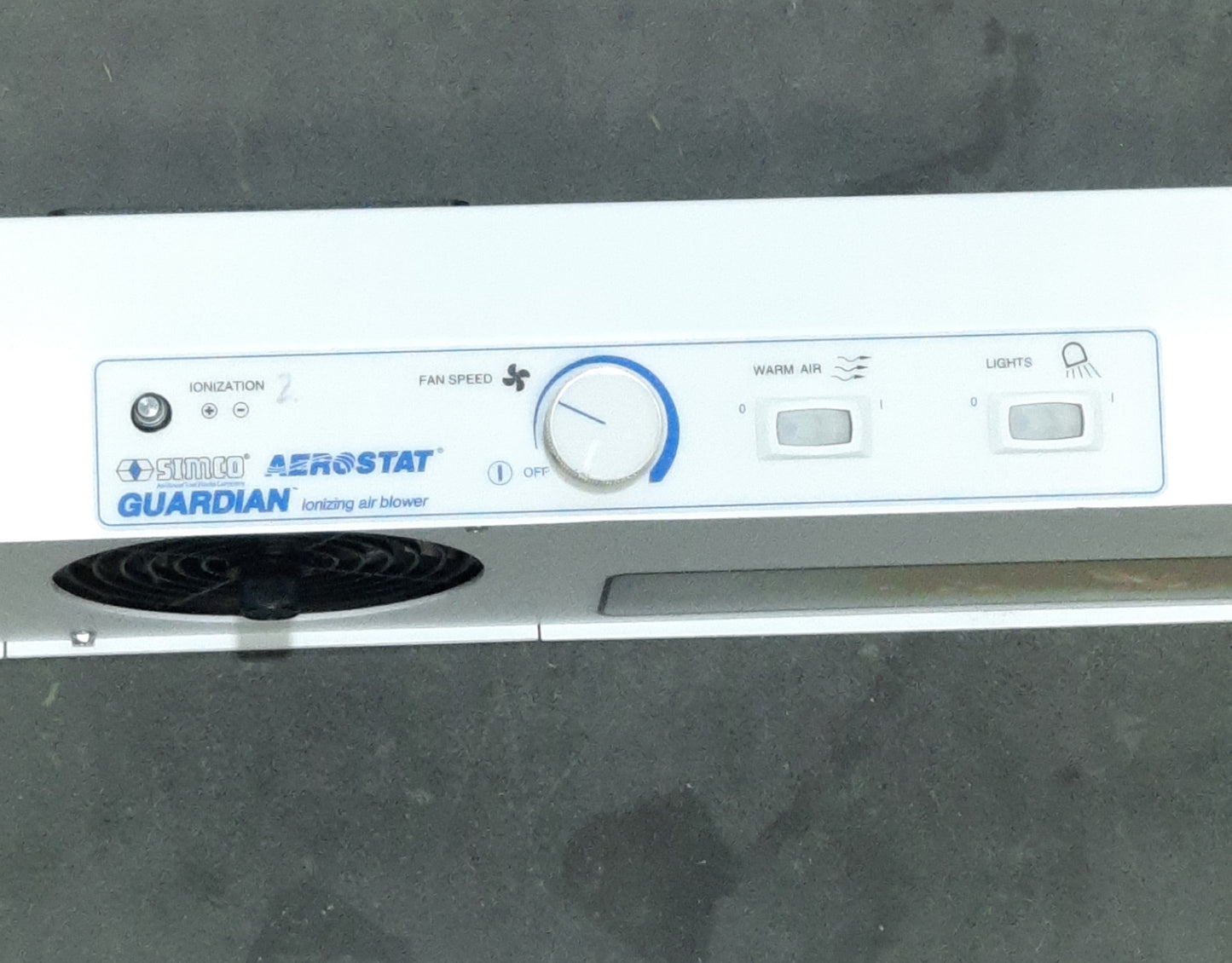 Used Simco 4005306 Aerostat Guardian Ionizing Air Fan 120V AC 2.5A, 200W Heater